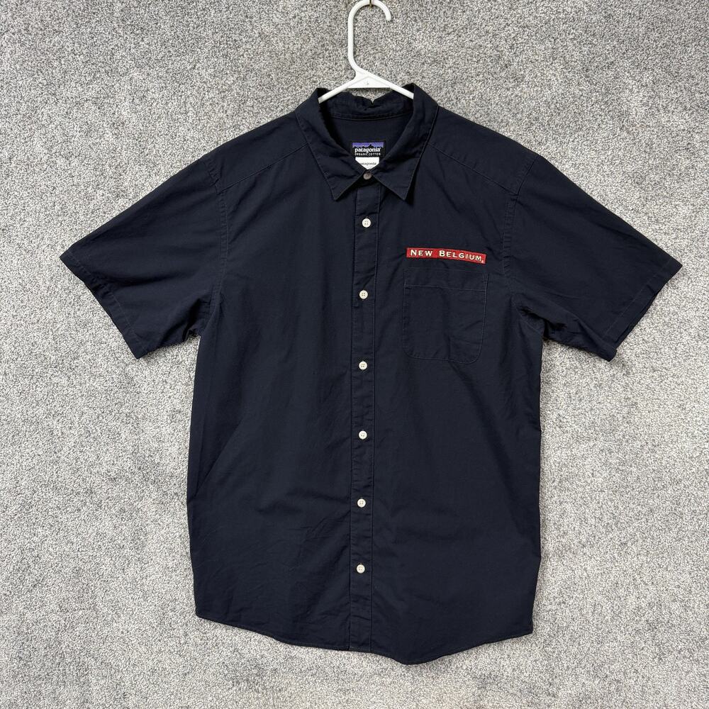 Patagonia Button Up‎ Shirt Mens L New Belgium Brewery Beer Organic Workwear